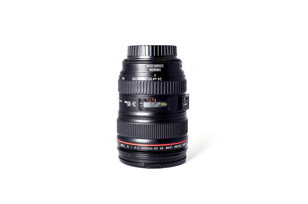 Professional broadcast camera lens close-up